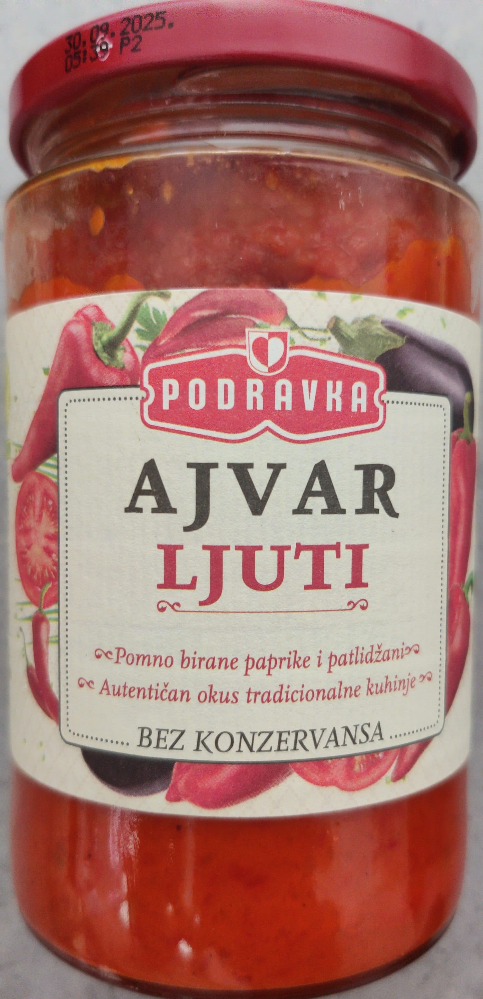 Podravka Ajvar Ljuti (Hot Red Pepper Relish)