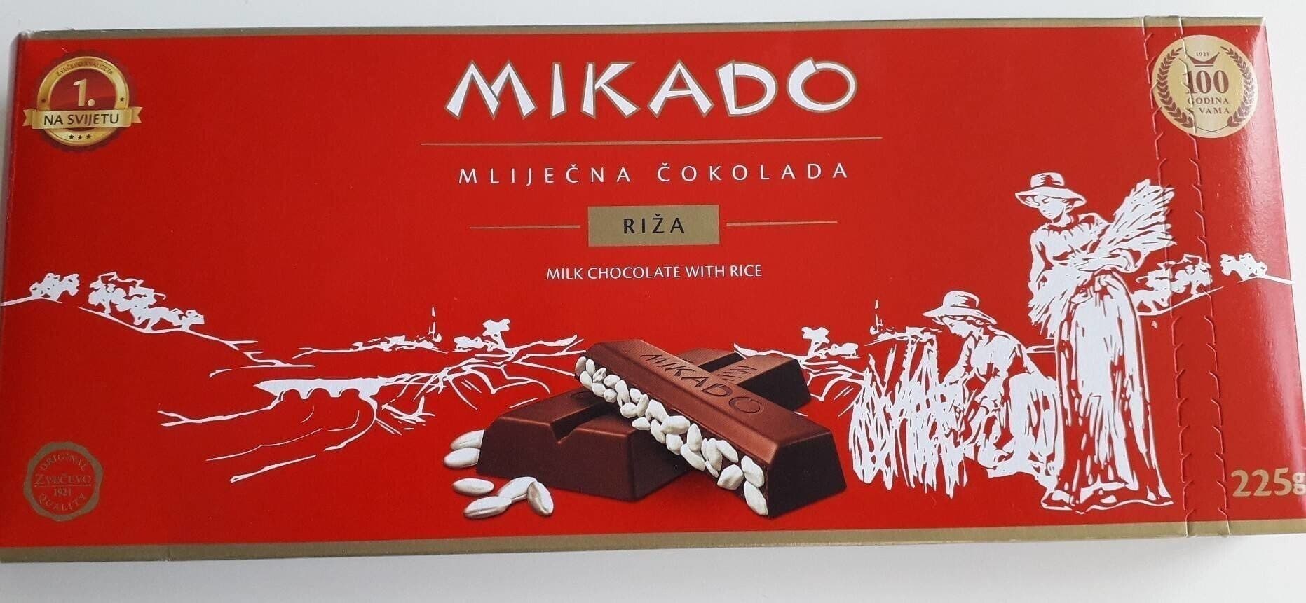 Zvečevo Mikado (Milk Chocolate with Rice)