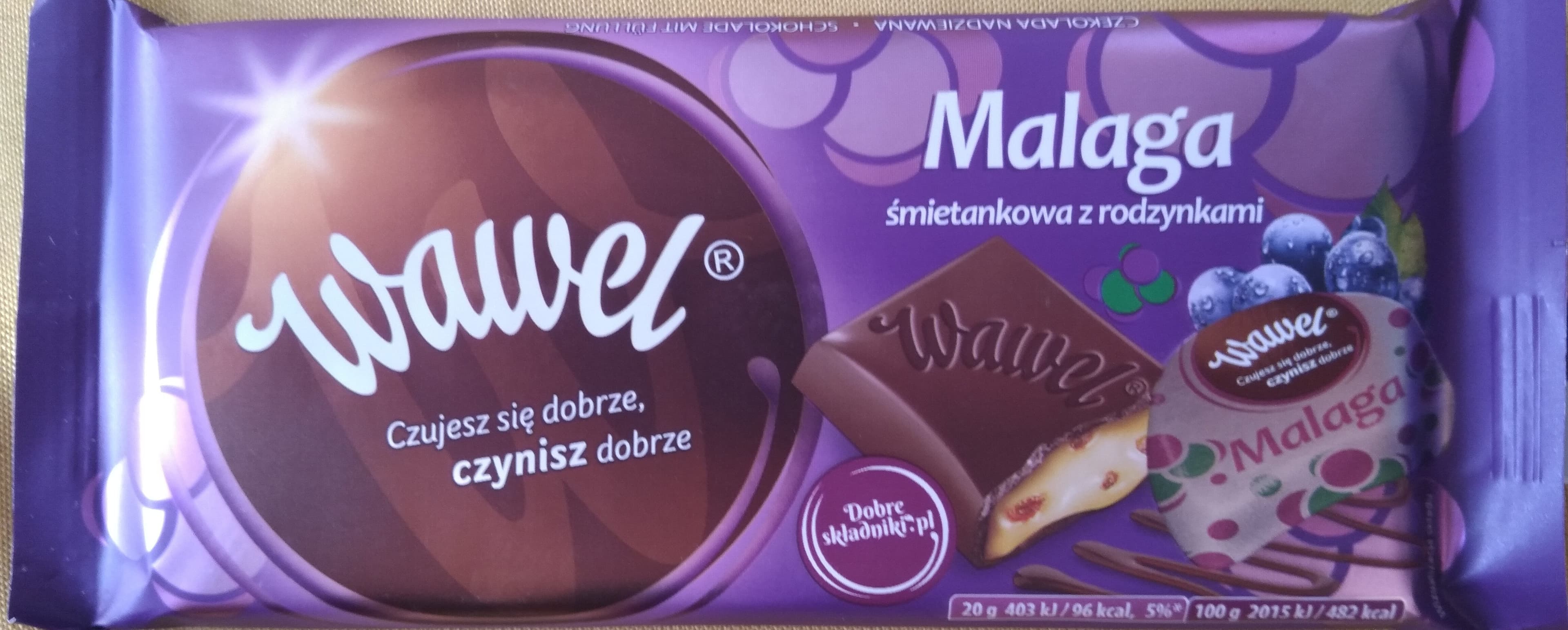 Wawel Malaga z Rodzynkami (Cream and Raisin Chocolate)