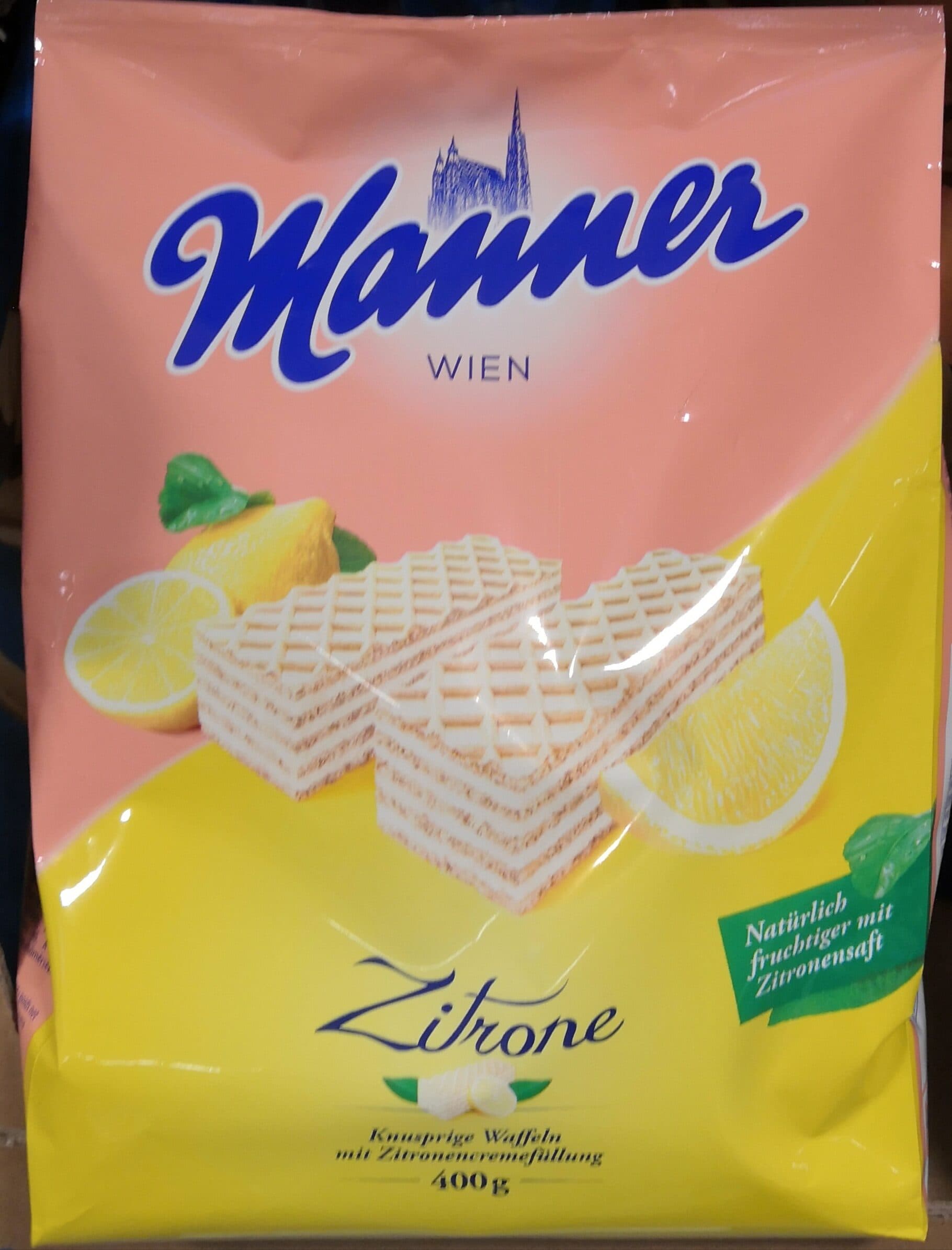 Manner Zitrone (Lemon Cream Wafers)