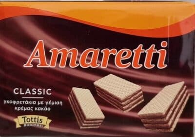 Tottis Amaretti (Cocoa Cream Wafer Rolls)