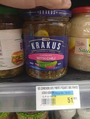 Krakus Ogórki Korniszony (Gherkins with Chilli)